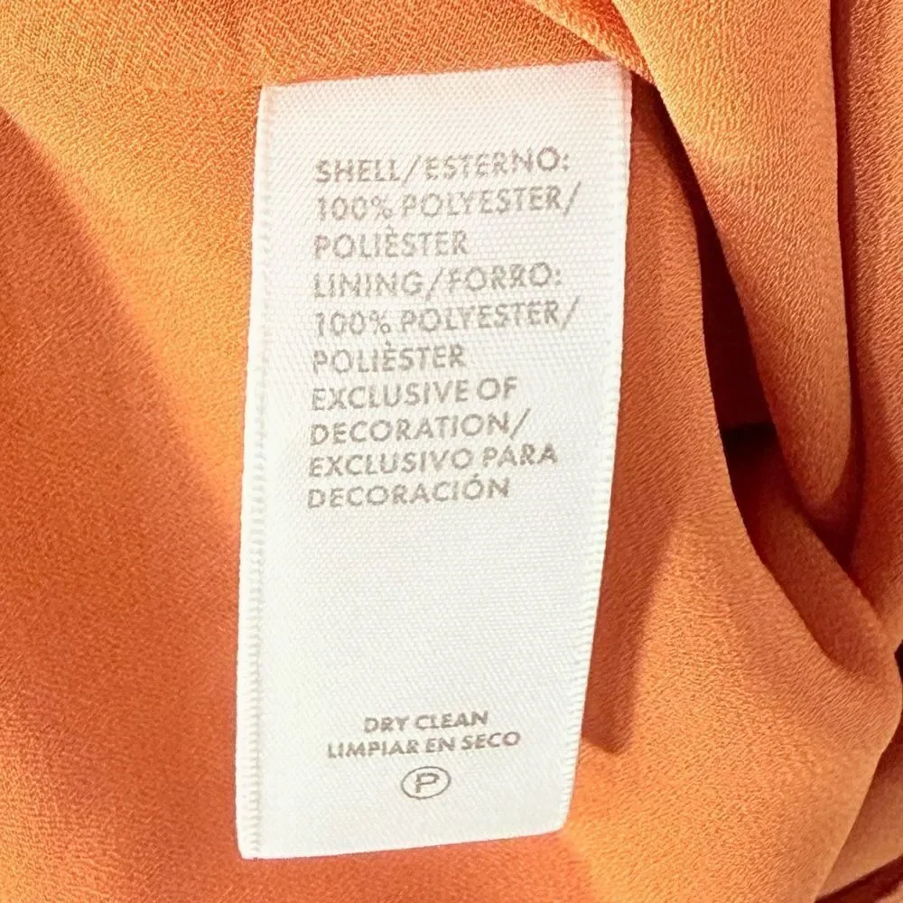 Rebecca Minkoff CADEN Dark Orange Magenta Floral Boho Chic Tiered Peasant Dress - Picture 16 of 16